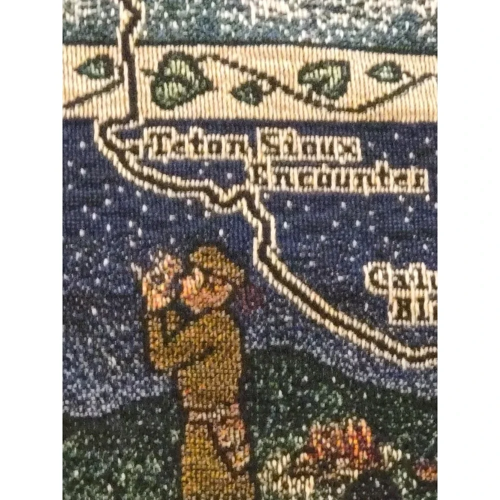 Lewis & Clark Corps Of Discovery Afghan Throw Mill Street Design Woven Tapestry